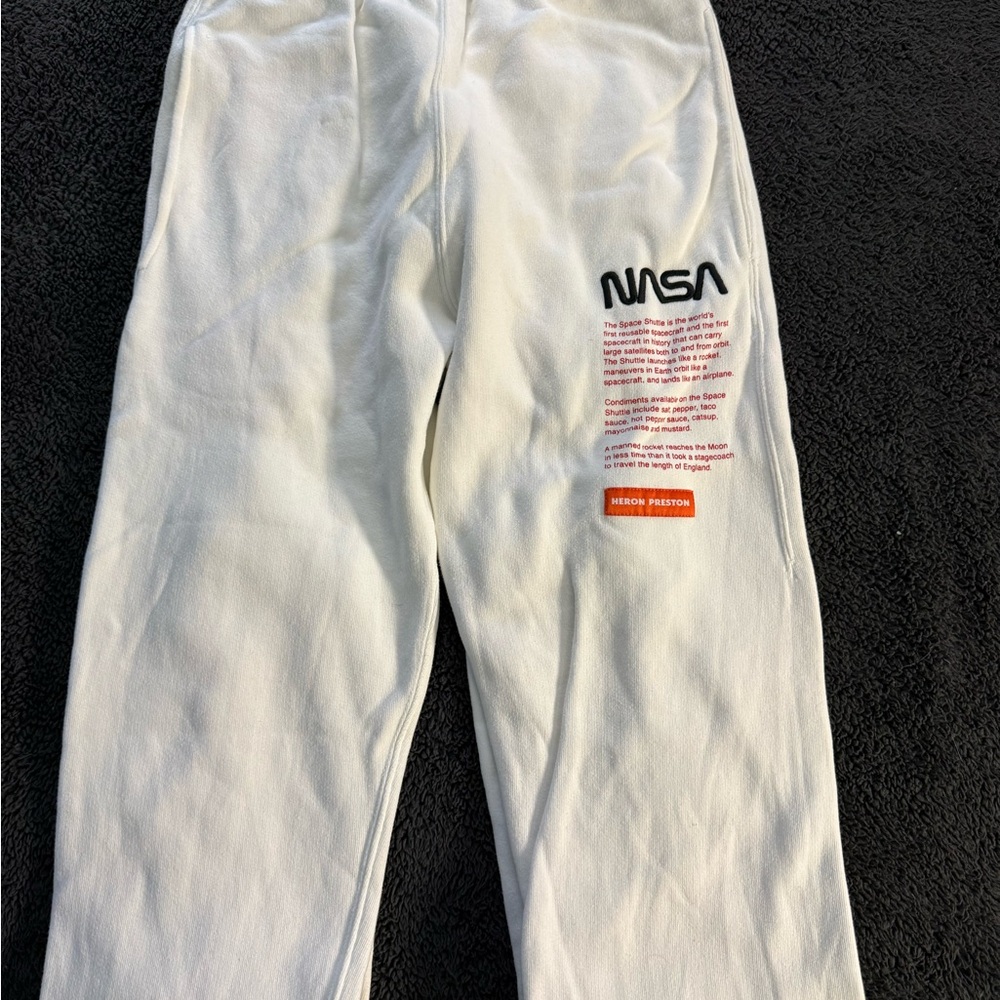 Heron Preston White NASA Sweatpants